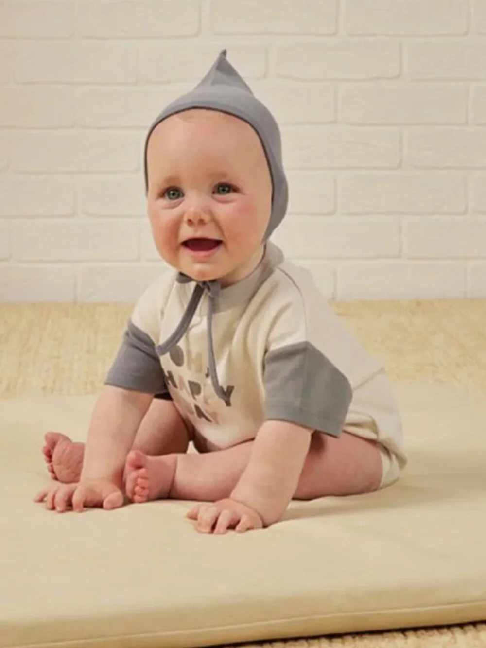 QUINCY MAE 18-24m NWT Oh Happy Day Bubble Romper Organic Cotton